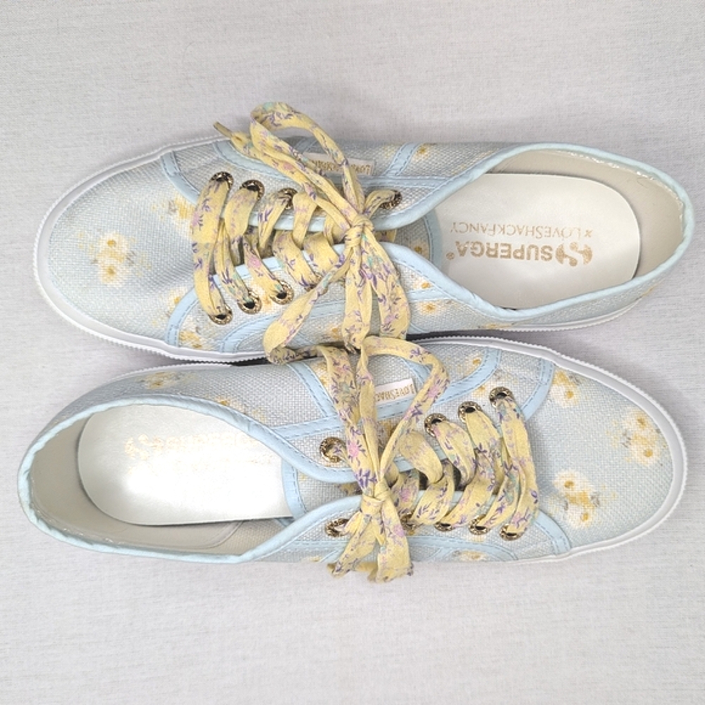 Superga x LoveShackFancy - BlueBird And Yellow Floral Size 8.5